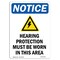 Signmission OSHA, Hearing Protection, 18in X 12in Rigid Plastic, 12" W, 18" H, Portrait, OS-NS-P-1218-V-13409 OS-NS-P-1218-V-13409 - alternate 1